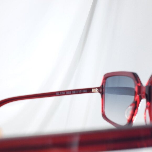 Saint Laurent Women's SL174 Red Square Sunglasses Gradient Lens Oversized NEW - Picture 6 of 8